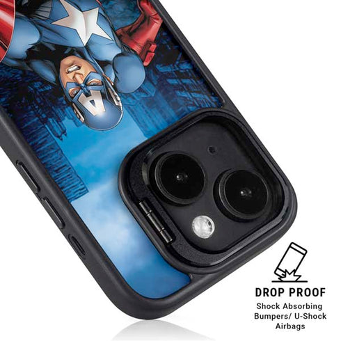 Marvel Captain America Portrait iPhone 14 Kickstand Case